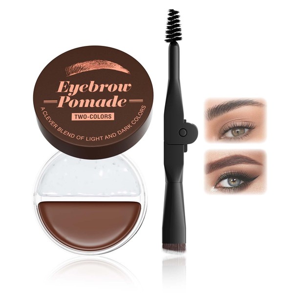 Wasserfestes Augenbrauen Gel, 2 In 1 Augenbrauengel Braun & Transparent,