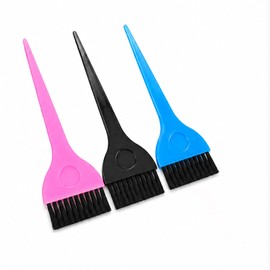 Admygo 3 Pack Hair Dye Brush Set, Professional Tint Brush Hairdressing Tools with Tail Comb, Nylon Bristles Applicator for Salon & Home DIY, Tinting, Highlighting & Root Touch-Up (Blue Pink Black)
