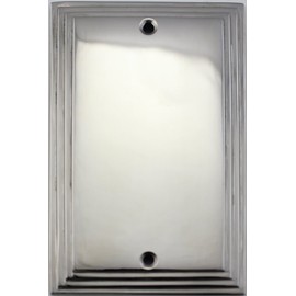 Polished Nickel Deco Step Style 1 Gang Blank Switch Plate