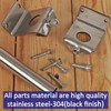 Mayset 4 Pack 6.5FT Stainless Steel String Lights Pole Bracket/Holder