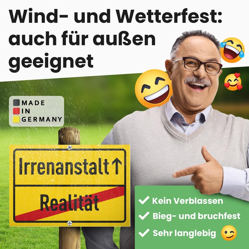 DankeDir! Irrenanstalt - Plastic Sign 30 x 20 cm -