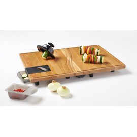 Anchor Hocking SwingBoard Cherry Wood Cutting Board, 6 Piece Set, Meal Prep Station