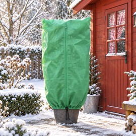 Plant Covers Freeze Protection Frost Cloth Blanket – Reusable Winter Cover with Zipper and Drawstring for Shrubs, Seedlings and Potted Plants