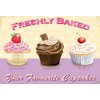 Metal Sign 20 x 30 cm Freshly Baked Cupcakes Strawberry
