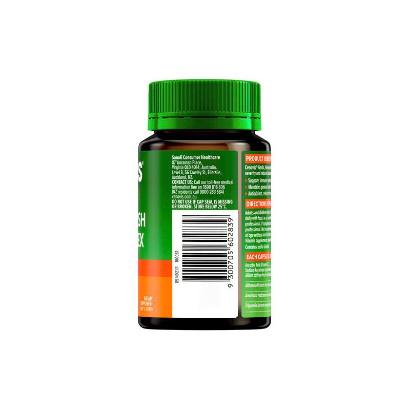 Cenovis Garlic, Horseradish + C Complex 120 Capsules