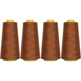 Threadart Hilo de poliéster Serger – 2750 yds 40/2 – Toast – 56 colores disponibles – Paquete de 4 conos