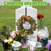 PEUTIER Headstone Wreath Hanger, Adjustable Gravestone Flower Holder Fit for