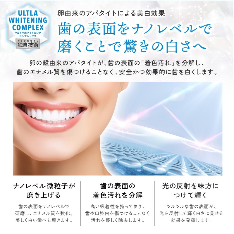 Kyogoku Crystal Whitening Gel, Medicated Toothpaste, Whitening Teeth, Supervised by