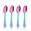 Rainbow Teaspoons 6.5" Set of 4, Berglander Stainless Steel Titanium