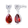 FANCIME Women's Birthstone Earrings, 12 Months, Birthstone Drops, Heart Motif,