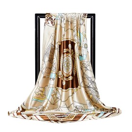 VELLETTE Women's Scarf Headscarf Neckerchief Elegant Scarves Silk Scarf Bandana Handkerchief, E#