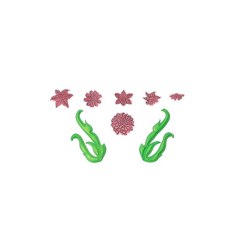 PME JEM Floral Scroll & Trim Cutters, Set of 8,White,17