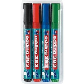 edding Flipchart Marker 383/4-383-4 Assorted Colours Pack of 4