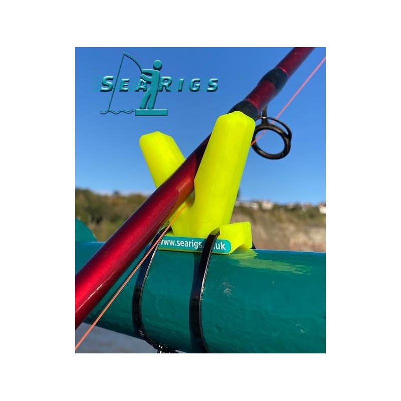 searigs - Sea Fishing Plastic Hi Vis Yellow Rod Rest