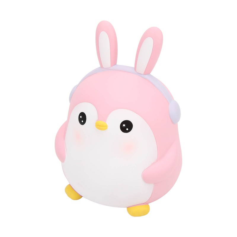 Piggy Bank Cartoon Cute Penguin Shape Pink Large Capacity Coin
