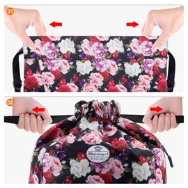 HUA ANGEL Drawstring Backpack Bag, Sport Gym Sackpack Lightweight Small Gym Bag for Men Women Pull String Sport Beach Bag