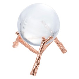 sourcing map Metal Crystal Sphere Holder, 3.9" Dia Crystal Ball Display Stand Quartz Ball Orb Holder for Glass Crystal Art Home Decor, Tripod Stand, Rose Gold