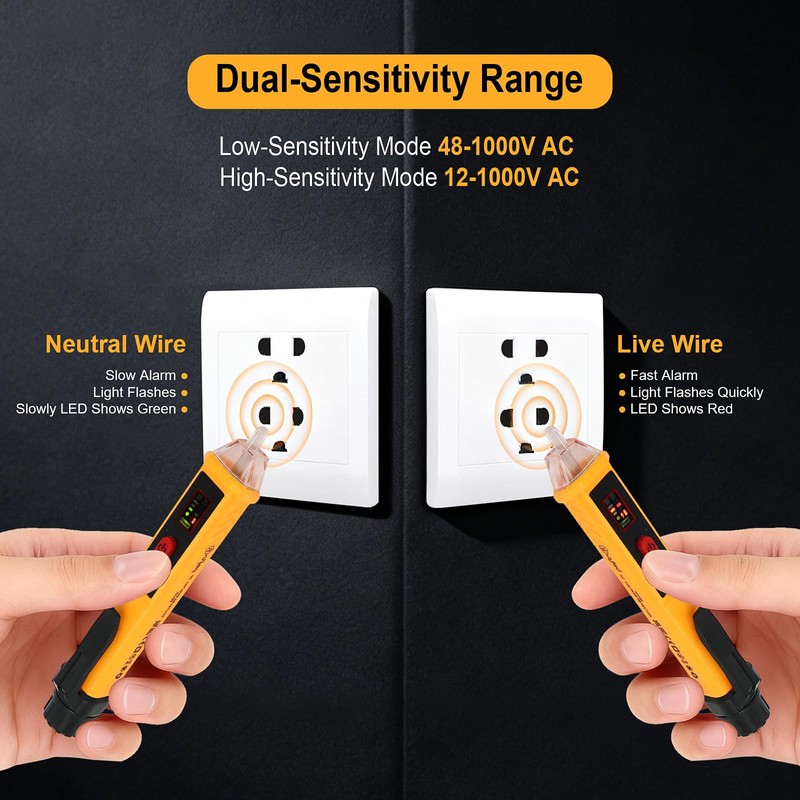 Uyled Non Contact Voltage Tester Dual Range Voltage Tester Pen