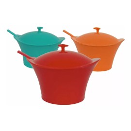 Boris 20 Azucareras De Plástico 350ml Con Tapa Y Cuchara