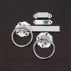 Heavy Duty Plain Ring GATE Latch Bright Zinc Plated Quality