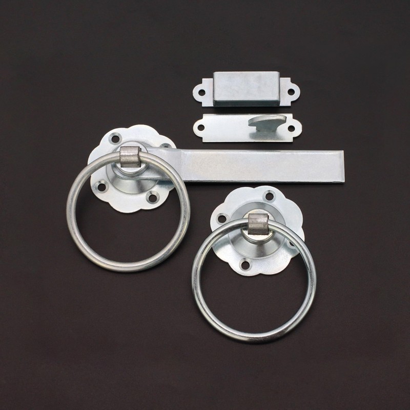 Heavy Duty Plain Ring GATE Latch Bright Zinc Plated Quality