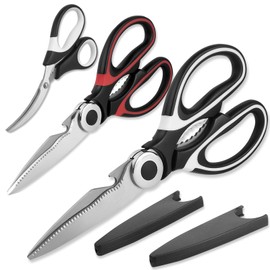 Wozoohyi Kitchen Shears,3 Pack Stainless Steel Kitchen Scissors All Purpose Heavy Duty Sharp Poultry Shears,Kitchen Scissors for Food, Cutting Meat,Fish,Vegetables,Dishwasher Safe