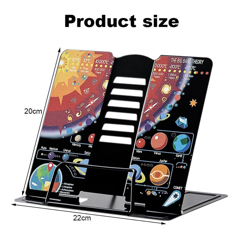 GmeDhc Metal Reading Stand Children Height Adjustable Cosmic Solar System