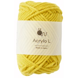 Hara Wool Knitworm Wool Yarn, Acrylic, Large, Thick, 1.8 oz (50 g) (Approx. 13.7 ft (55 m), 100% Acrylic, No. 12, Made in Japan 13. Yellow