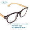 Gray Retro Bamboo Frame Round Reading Glasses for Women &