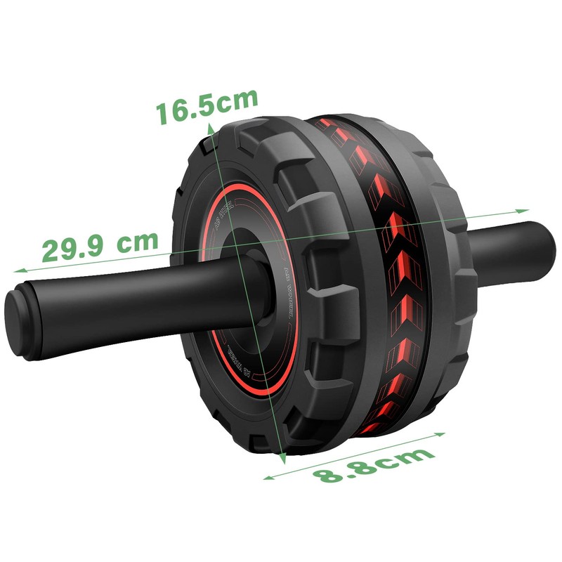 FEELCAT Abdominal Roller, Silent, Wide Roller, High Stability, For Beginners,