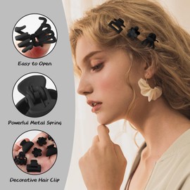 MIKONIKO 24PCS Small Claw Clips, 1" Mini Tiny Jaw Clips for Women Girls Thin/Medium Thick Hair, Multicolored Cute Styling Accessories (Color E)