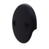 Westbrass 3-1/8" Two-Hole Overflow Face Plate and Screws, Matte Black,