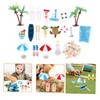 Kisangel 22pcs Miniature Beach Decor Set Plastic Miniature Beach Accessory