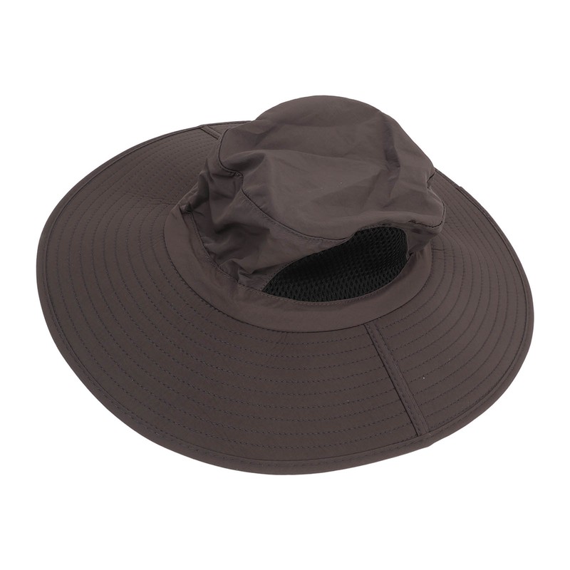 Sun Hat Nylon Dark Gray UV Protection Breathable Adjustable Wide