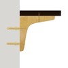 Antrader 2PCS Wooden Shelf Brackets,Solid Wall Mount Wood Shelf Bracket,Wood