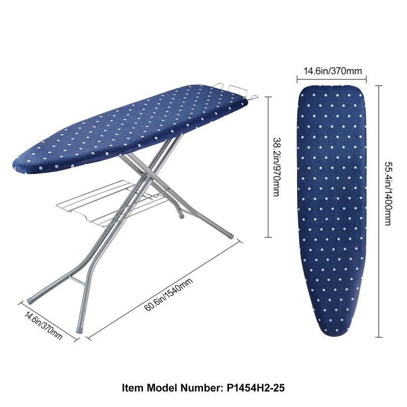 Thickened 4-Layer Ironing Board with 100% Cotton Cover and 10