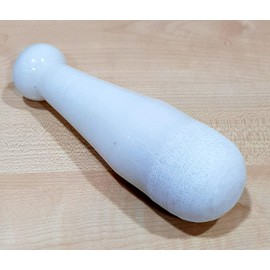 KLEO - 6" Compatible Black Stone Pestle for Many Sizes Mortar (White, 6" Inch)