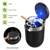 MUQIDA Car Ashtray with Lid, Auto Portable Stainless Steel Smokeless