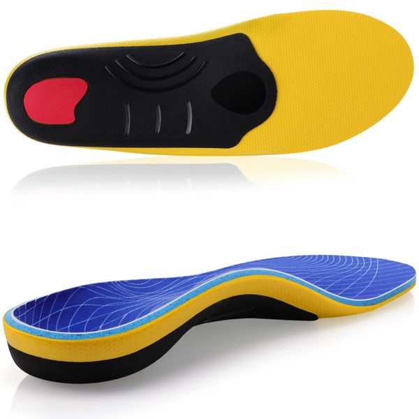 Glitopper Plantar Fasciitis Insoles Orthotic Pain Relief Insoles for Flat