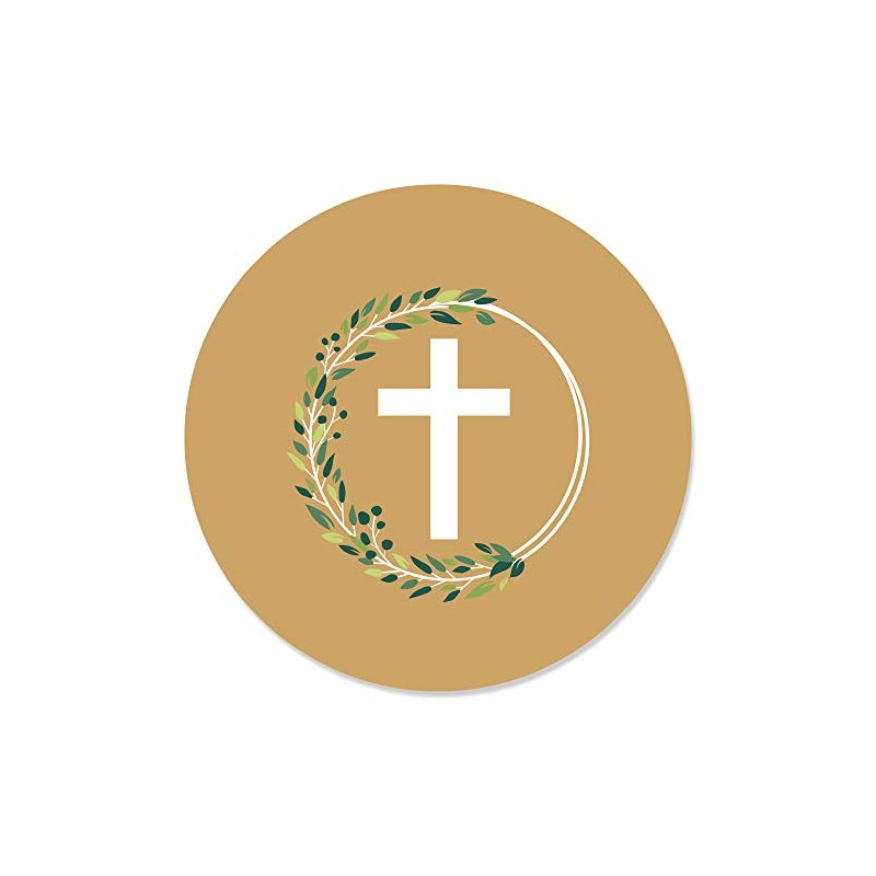 Big Dot of Happiness Elegant Cross - Religious Party Circle