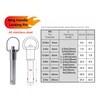 Generic Stainless Steel Ring Quick-Release pin, Grip Button Locking pin,