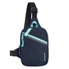Travelon Greenlander - Correa compacta antirrobo sostenible, Azul Galaxia, 5"W