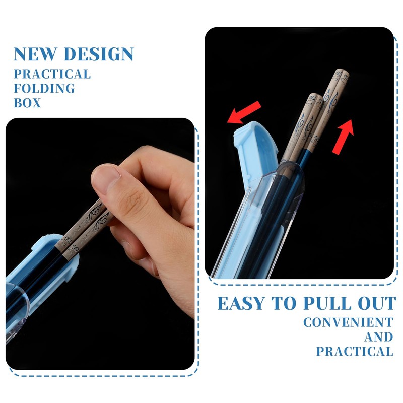 KALIONE Chopsticks, 1 Pair Reusable Metal Chopsticks, Travel Stainless Steel