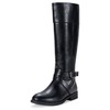 Vepose Women's 948 Knee High Boots, Black, Size 7.5 US