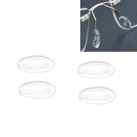 Eyeglass Nose Pads Pieces 13mm 2Pairs Replacement Insert in Silicone Nosepads for Eye Glasses Sunglasses