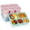 Lunbxx Bento Lunch Boxes - Reusable 5-Compartment Food Lunchables Containers,