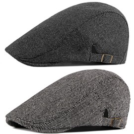 BABAHU Men's Newsboy Cap Gatsby Flat Cap Lvy Irish Hats Driving Cabbie Hunting Cap