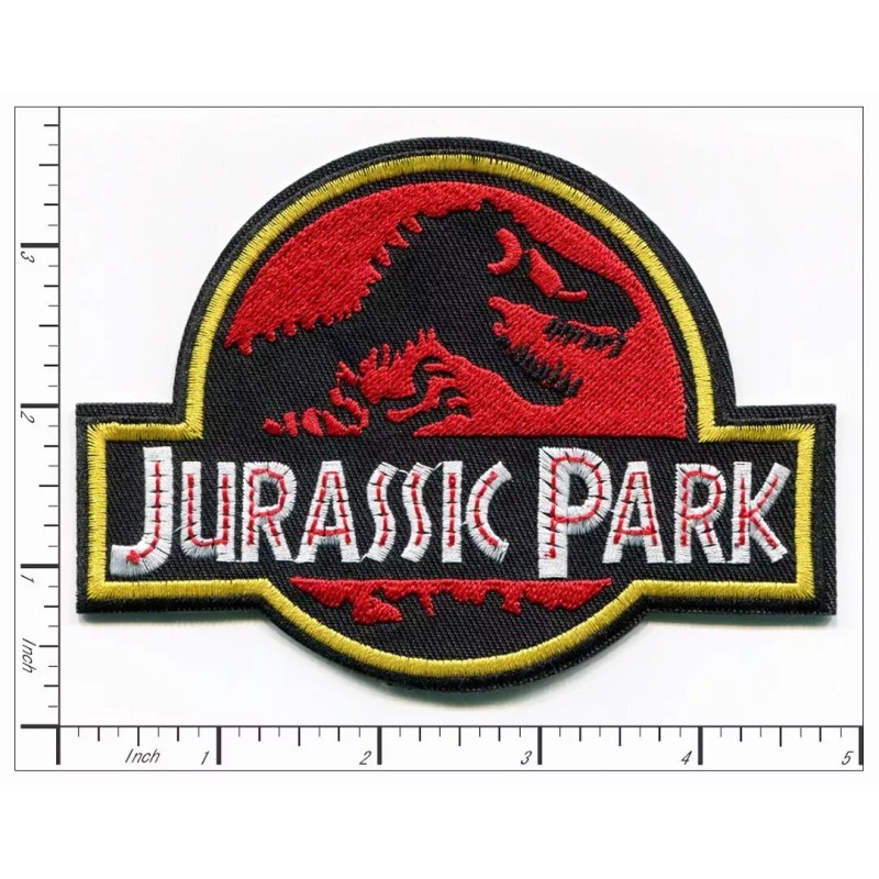 Patchwork Paradise Jurassic Park Dinosaur Movie Embroidered Iron-On Patch
