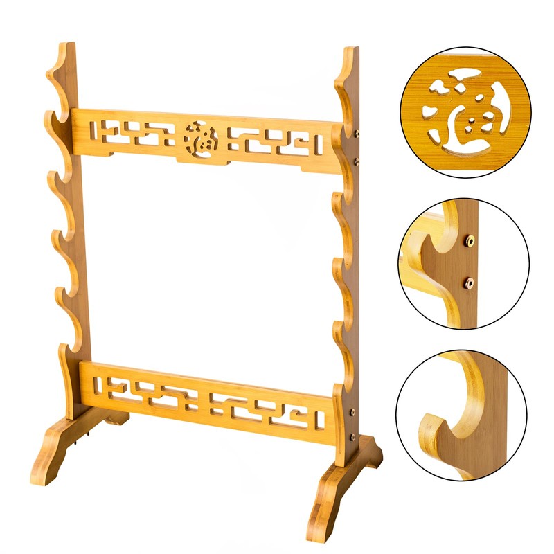 FOXSMZZ Sword Holder Katana Multi-layer floor standing sword stand Katana