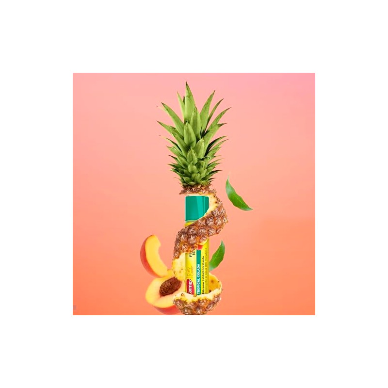 Carmex, Bálsamo Labial Hidratante Daily Care Tropicalcolada, Protege y Suaviza,